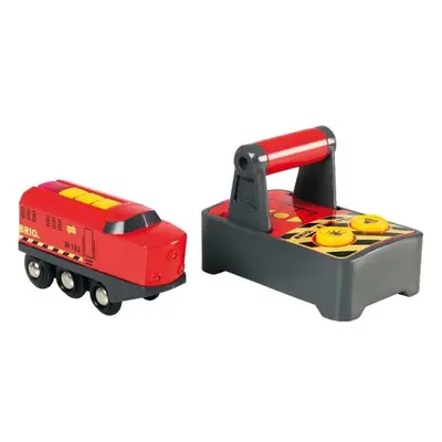 BRIO LOCOMOTIVE WITH REMOTE CONTROL Lokomotiva na dálkové ovládání, červená, velikost