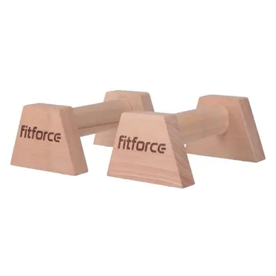 Fitforce WOODEN PUSHUP BAR Dřevěné gymnastické stálky, béžová, velikost