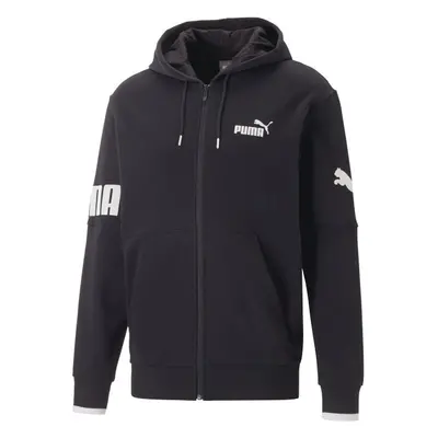 Puma COLORBLOCK FULL-ZIP HOODIE Pánská mikina, černá, velikost