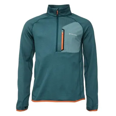 Columbia TRIPLE CANYON HALF ZIP Pánská mikina, tmavě zelená, velikost