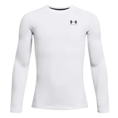 Under Armour COLDGEAR Chlapecké tričko s dlouhým rukávem, bílá, velikost