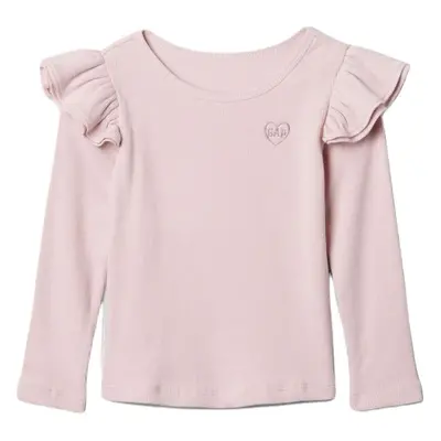 GAP V-JPN LONGSLEEVE BABY Dívčí triko, růžová, velikost