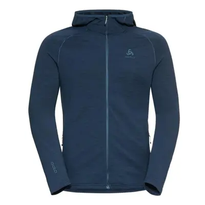 Odlo ASCENT PW MID LAYER HOODY Pánská mikina, modrá, velikost