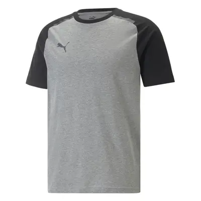 Puma TEAMCUP CASUALS TEE Fotbalové triko, tmavě šedá, velikost