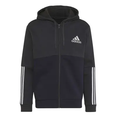 adidas COLORBLOCK FULL-ZIP HOODIE Pánská mikina, černá, velikost