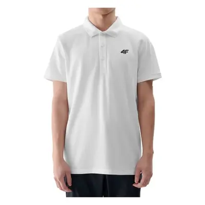 4F POLO SHIRT Pánské polo triko, bílá, velikost