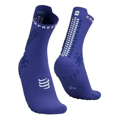 Compressport PRO RACING SOCKS v4.0 TRAIL Běžecké ponožky, modrá, velikost