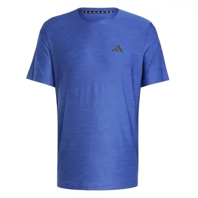 adidas TRAIN ESSENTIALS STRETCH TEE Pánské tréninkové tričko, modrá, velikost