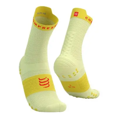 Compressport PRO RACING SOCK v4.0 RUN HIGH Běžecké ponožky, žlutá, velikost