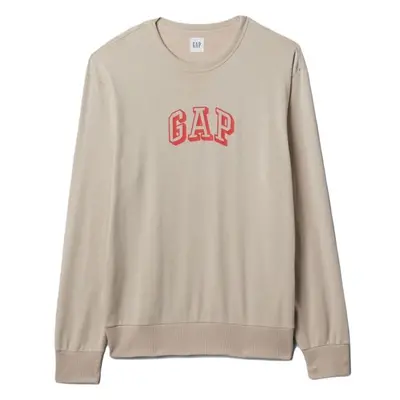 GAP LOGO CREWNECK Pánská mikina, béžová, velikost