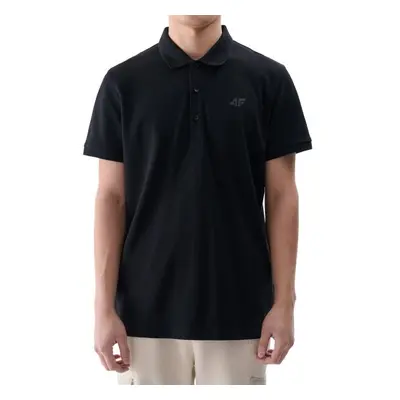 4F POLO SHIRT Pánské polo triko, černá, velikost