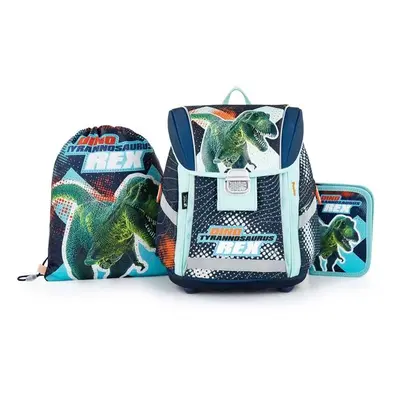 Oxybag SET PREMIUM DINOSAURUS Školní set, modrá, velikost