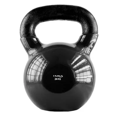 HMS KNV24 Kettlebell pokrytý vinylem, černá, velikost