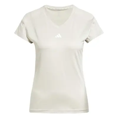 adidas TRAIN ESSENTIALS TEE Dámské tréninkové tričko, béžová, velikost