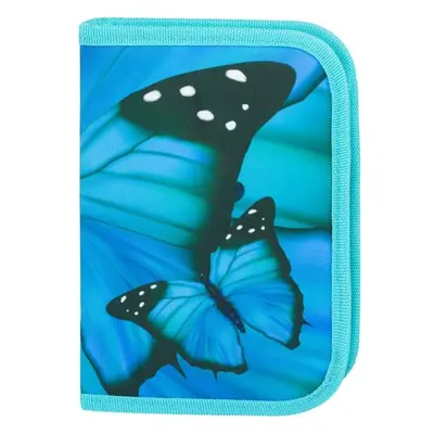 BAAGL CLASSIC CASE BUTTERFLY Školní penál, tyrkysová, velikost