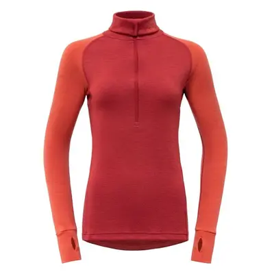 Devold EXPEDITION ZIP NECK Dámská mikina se stojáčkem, červená, velikost