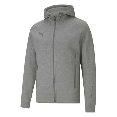 Puma TEAMCUP CASUALS HOODED JACKET Pánská tréninková mikina, šedá, velikost