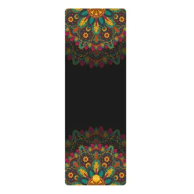 YOGGYS TRAVEL YOGA MAT MM VINTAGE MANDALA Podložka na jógu cestovní, černá, velikost