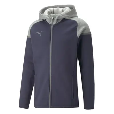 Puma TEAMCUP CASUALS HOODED Pánská tréninková mikina, tmavě modrá, velikost