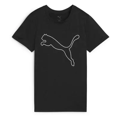 Puma W TAD ESSENTIAL HEATHER LOGO TEE Dámské tričko, černá, velikost