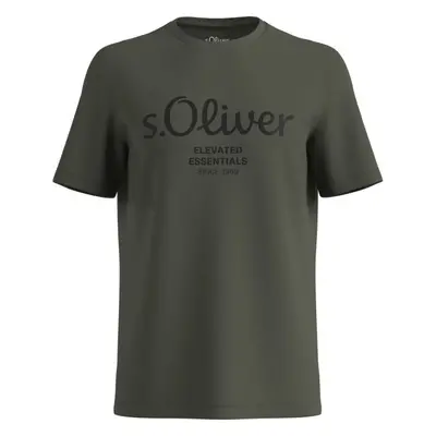 s.Oliver LOGO T-NOOS Pánské tričko, khaki, velikost