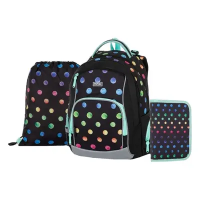 Oxybag GO DOTS Školní set, černá, velikost