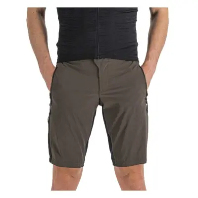 Sportful SUPERGIARA OVERSHORT Pánské cyklistické kraťasy, hnědá, velikost