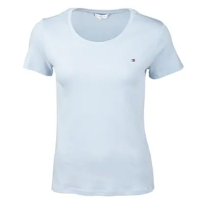 Tommy Hilfiger SLIM ROUND-NK TOP SS Dámské triko, světle modrá, velikost