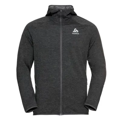 Odlo RUN EASY MIDLAYER HOODY Pánská běžecká mikina, černá, velikost