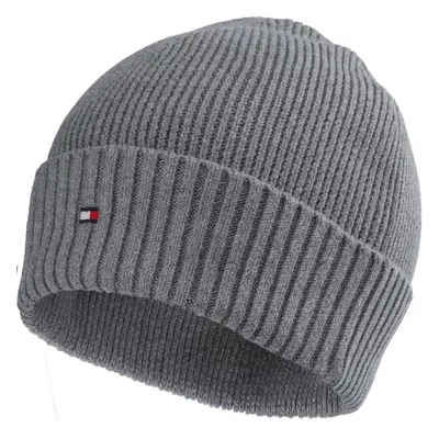 Tommy Hilfiger ESSENTIAL FLAG BEANIE Pánská zimní čepice, šedá, velikost