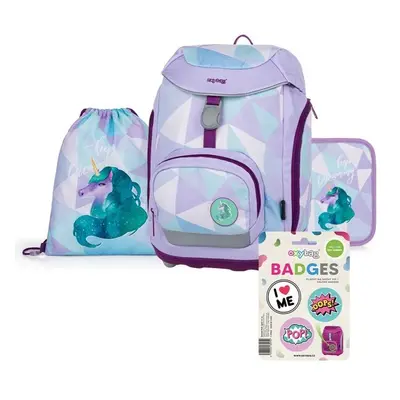 Oxybag SHERPY UNICORN Školní set, fialová, velikost