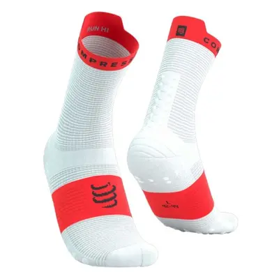 Compressport PRO RACING SOCKS V4.0 RUN HIGH Běžecké ponožky, bílá, velikost