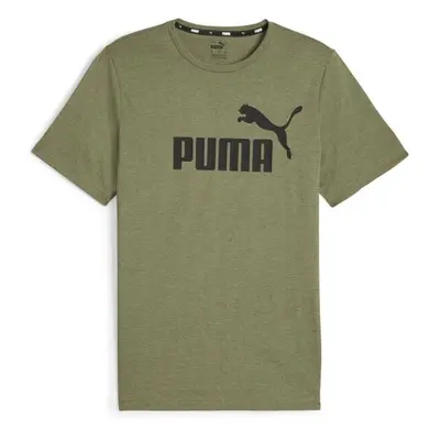 Puma ESSENTIALS HEATHER TEE Pánské sportovní triko, khaki, velikost