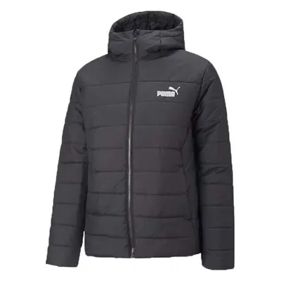 Puma ESSENTIALS HOODED PADDED Pánská zimní bunda, černá, velikost