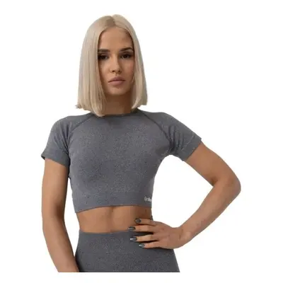 GymBeam FLO Dámský crop top, šedá, velikost