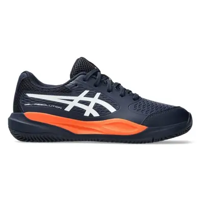 ASICS GEL-RESOLUTION X GS CLAY Dětská tenisová obuv, tmavě modrá