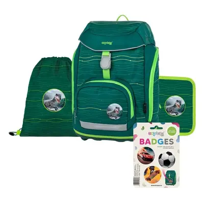 Oxybag SHERPY GREEN Školní set, zelená, velikost