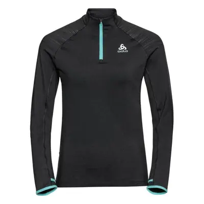 Odlo W MID LAYER 1/2 ZIP AXALP CERAMIWARM Dámská funkční střední vrstva, černá, velikost