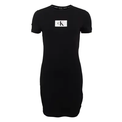 Calvin Klein ´96 LOUNGE-S/S DRESS Dámská noční košile, černá, velikost