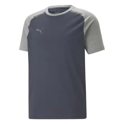 Puma TEAMCUP CASUALS TEE Fotbalové triko, tmavě modrá, velikost