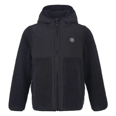 COLOR KIDS TEDDY FLEECE JACKET Dětská flísová mikina, černá, velikost