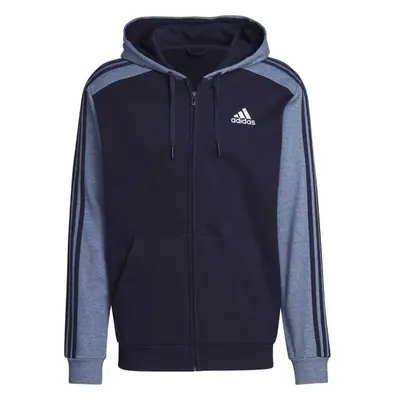 adidas MELANGE FULL-ZIP HOODIE Pánská mikina, tmavě modrá, velikost