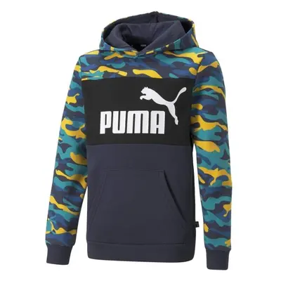 Puma ESSENTIALS+CAMO HOODIE Dětská mikina, tmavě modrá, velikost