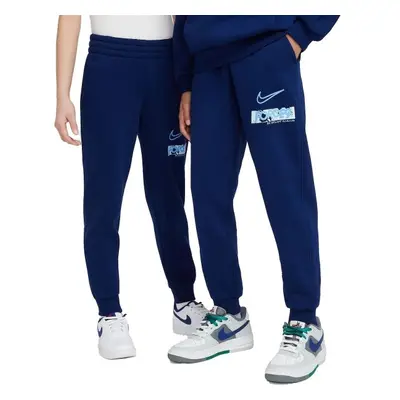 Nike CLUB FLEECE Dětské tepláky, tmavě modrá, velikost