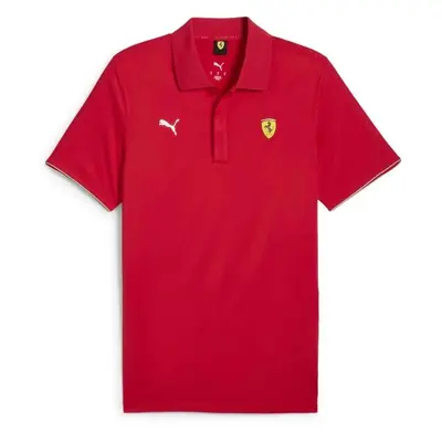 Puma FERRARI RACE CLOUDSPUN POLO Pánské polo triko, červená, velikost