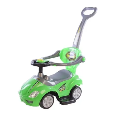 BABY MIX MEGA CAR 3v1 Dětské odrážedlo s vodící tyčí, zelená, velikost