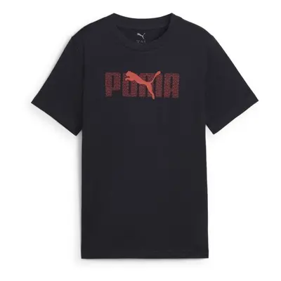 Puma ESSENTIALS LOGO LAB TEE B Chlapecké triko, tmavě modrá, velikost