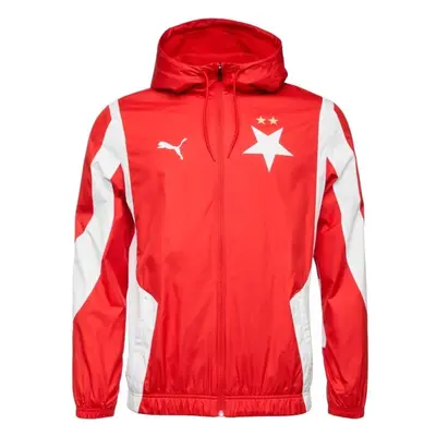 Puma SKS PRE MATCH WOVEN ANTHEM Pánská fotbalová bunda, červená, velikost