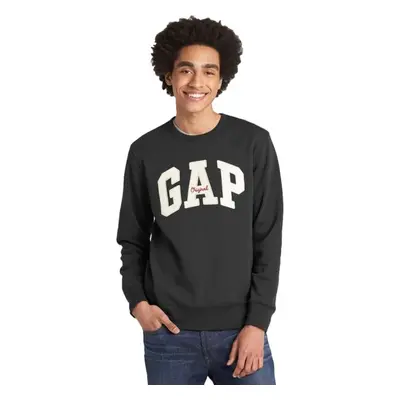 GAP CREWNECK LOGO Pánská mikina, tmavě šedá, velikost