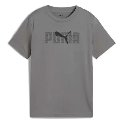 Puma ESSENTIALS LOGO LAB TEE B Chlapecké triko, šedá, velikost